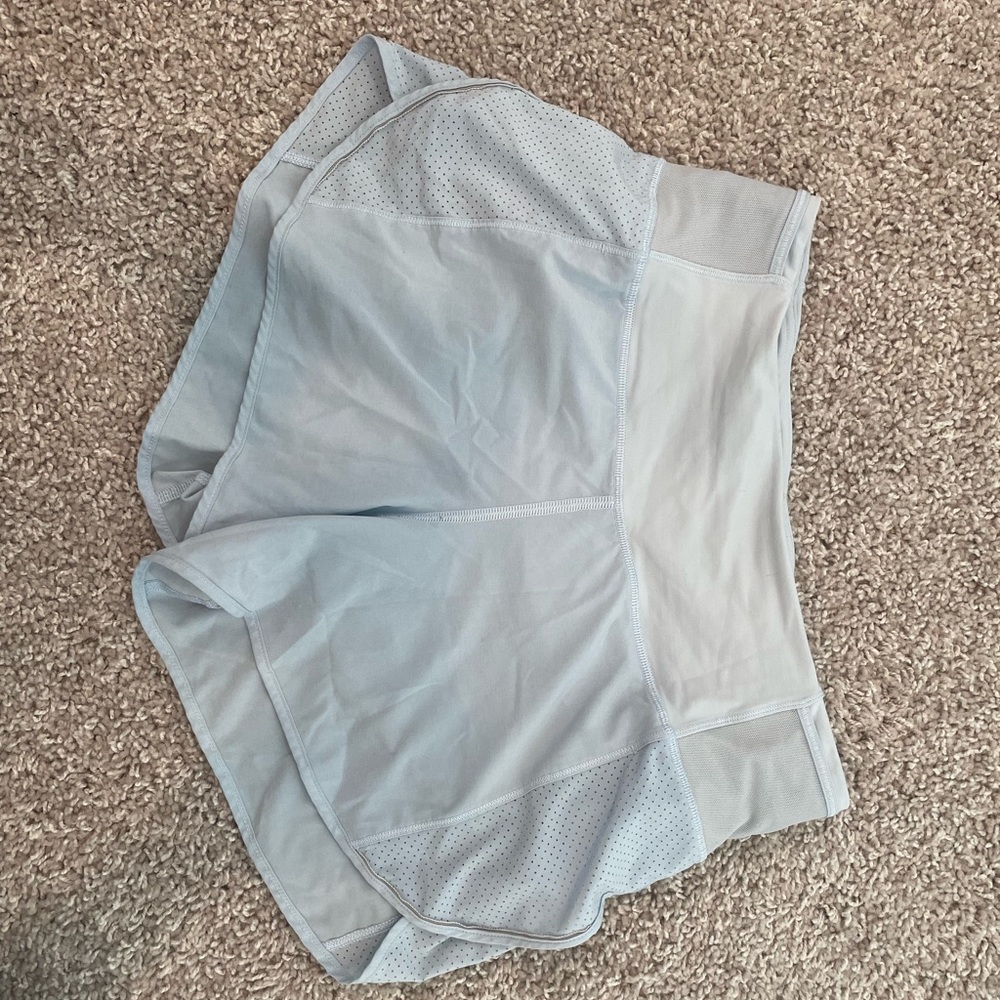 Baby blue lululemon shorts